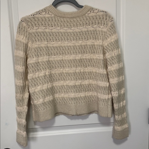 Marled women's crew neck cream button-front cardigan size small - Picture 5 of 5